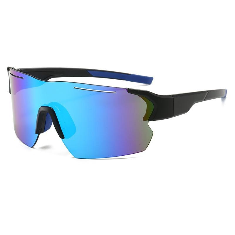 8606 Men'S And Women'S Outdoor Riding Glasses One-Piece Rimless Sports Glasses Pc Uv-Proof Sunglasses