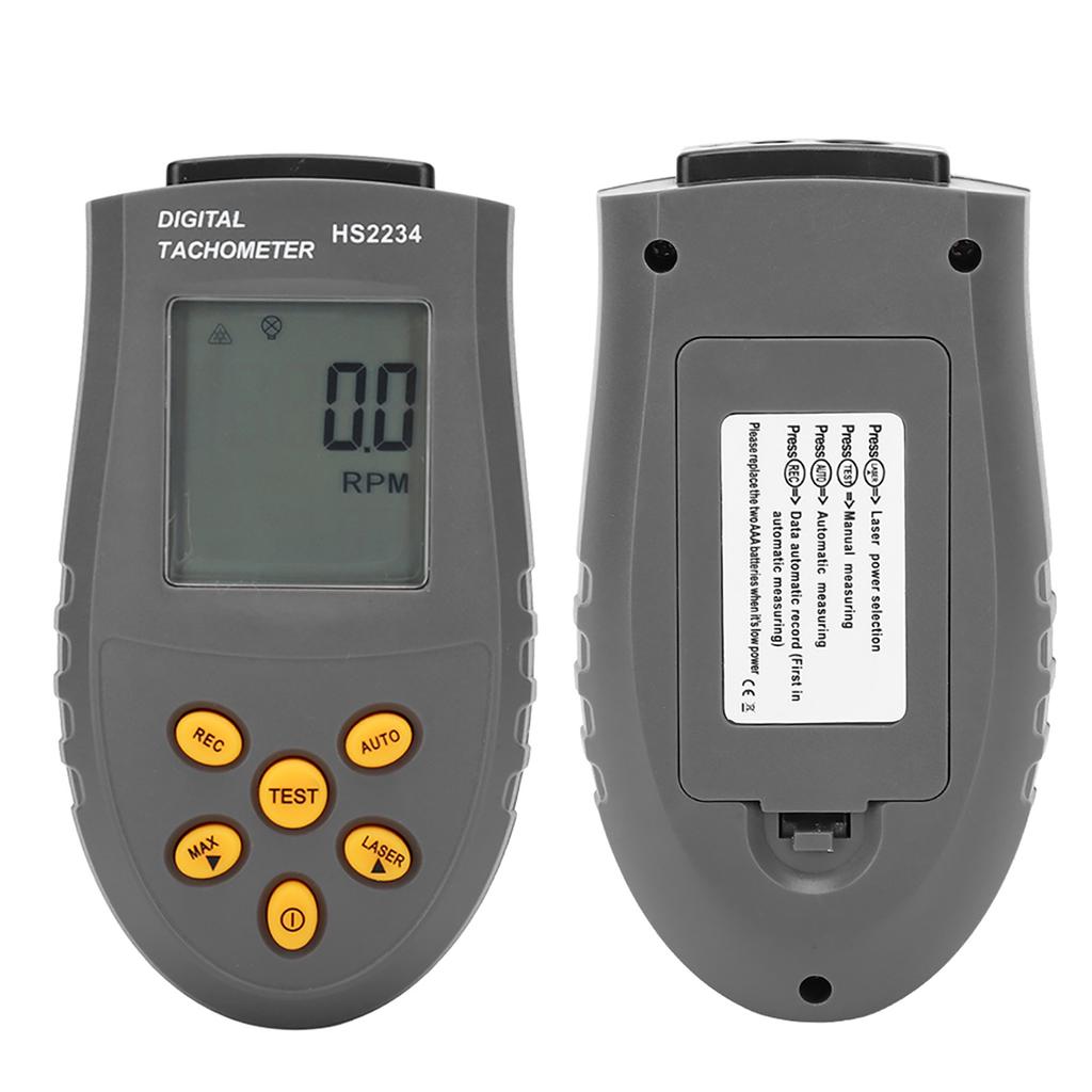 HS2234 Tachometer Non Contact Digital Display Speedometer Digital TachometersBlack