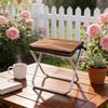 Outdoor Folding Camping Stool With Aluminum Alloy Frame For Travel And Bbq Activities