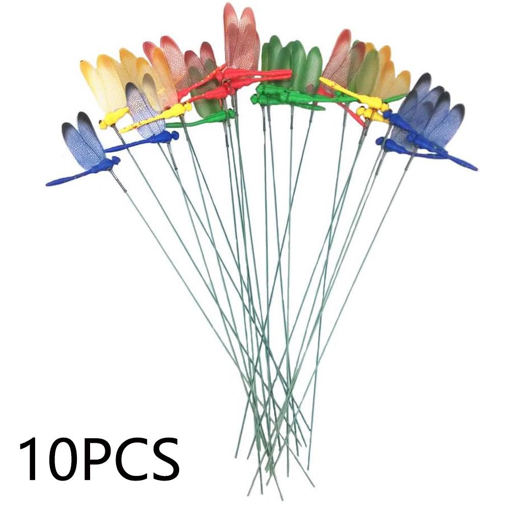 

10 шт. Красочные 3D Стрекозы Сад Двор Кашпо Стрекоза Цветочная Композиция Стрекоза Наружный Декор Цветочные Горшки Украшение