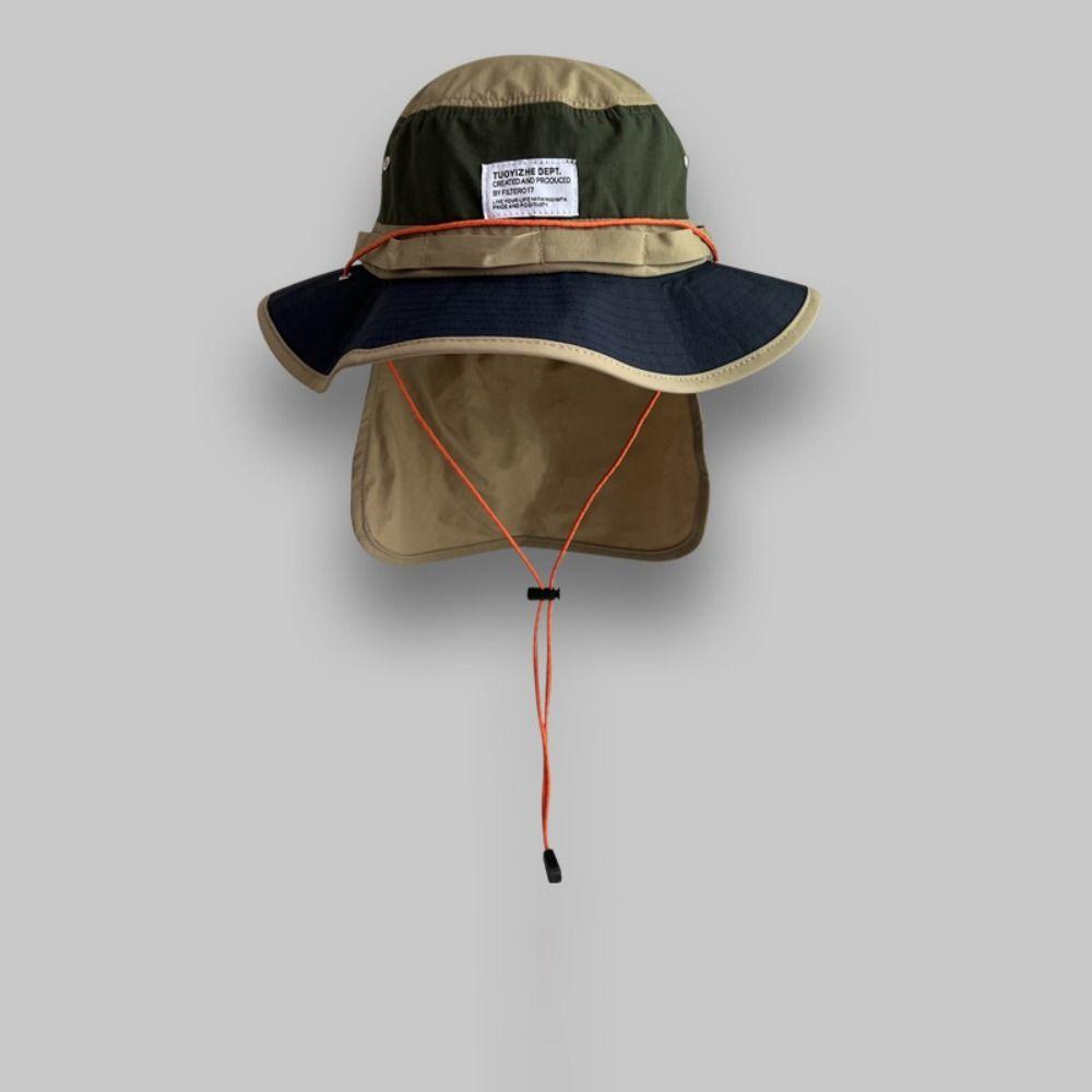 Fashion Wide Brim Bucket Hat Sun Protection Quick-dry Mountain Climbing Cap Breathable Panama Cap Hiking