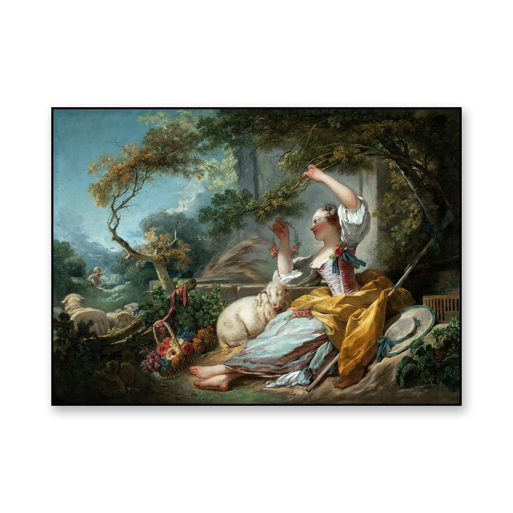 

Класичний олійний живопис Пастушка, принти Жана Оноре Фрагонара Картина на полотні Вінтажний плакат Будинок Настінне мистецтво Декорація 40x60cm no frame