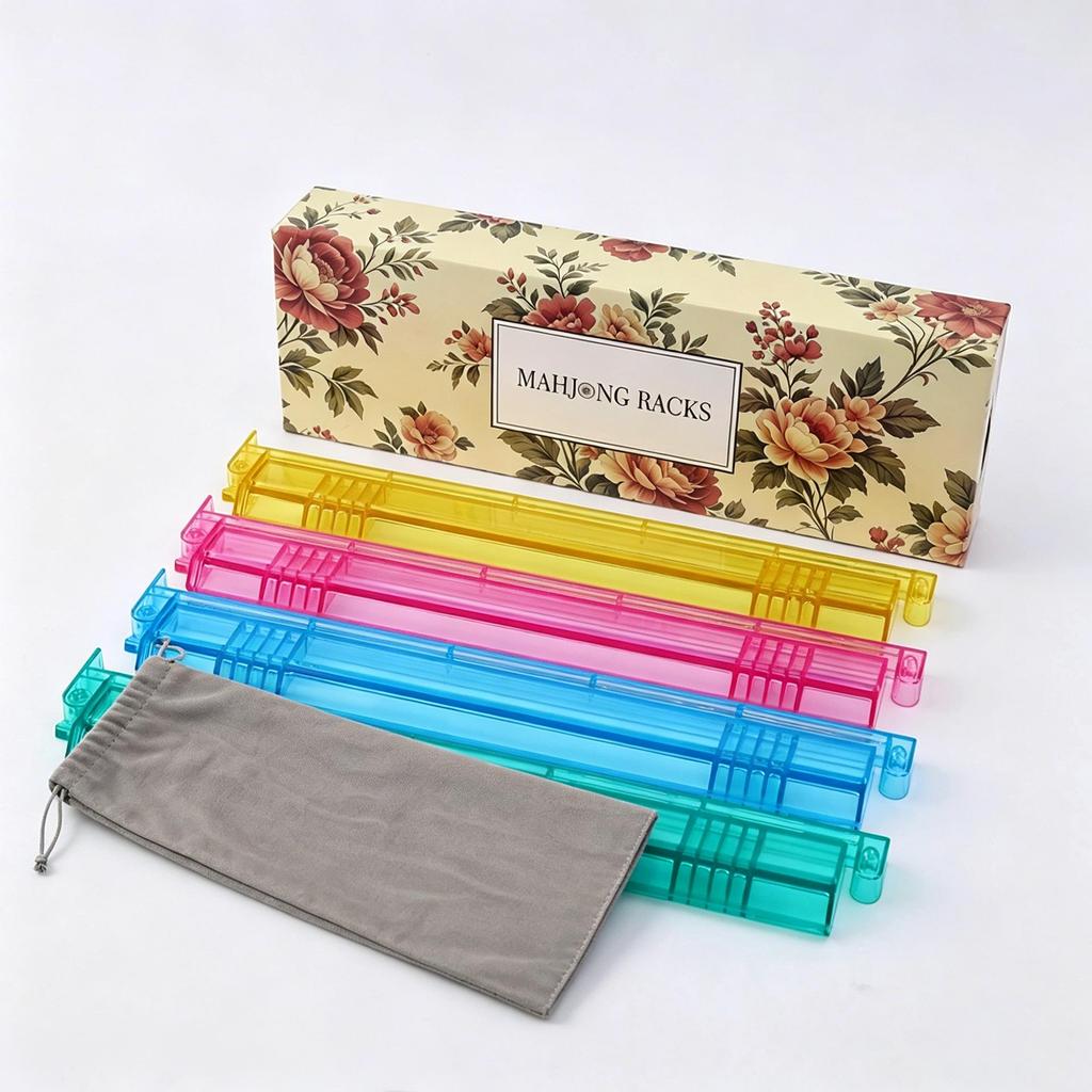 American Multi-Color Non-Slip Mahjong Rack and Tile Pusher