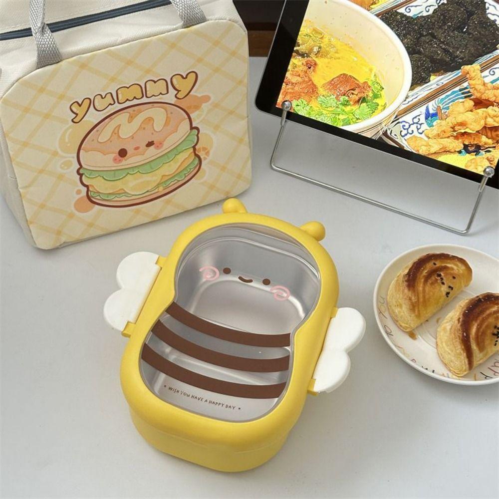Cute Divides Lunch Box Portable Breakfast Boxes Multifunctional Lunch Container  Outdoor