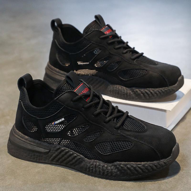 Men's Breathable Mesh Sneakers - Anti-Slip, Soft Sole, Casual Work Shoes for Summer