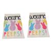 2Pcs Easter Garden Flag Polyester Weatherproof 2 Sided Decorative Bunny Yard Flag for Patio Terrace