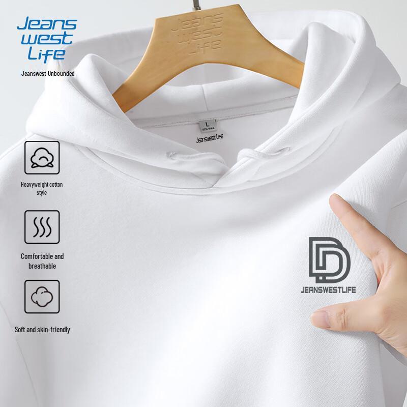 JEANSWEST LIFE Men's Loose Fit Hooded Sweatshirt