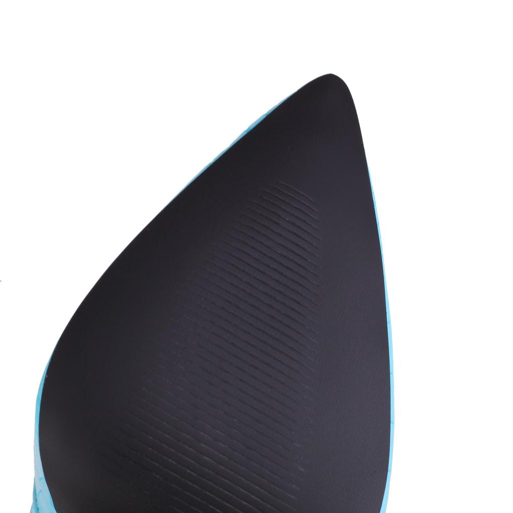 Q/Women's High Heel Boots Autumn and Winter New Crocodile Skin Pattern Waterproof Platform Thick Heel Large Solid Color Mid Length Boots