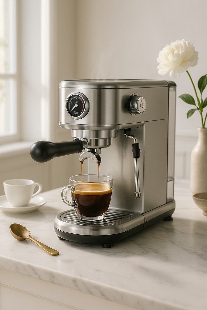 HiBREW H10B Espressomaschine, 20 Bar Extraktionsdruck, halbautomatisch, einstellbare Temperatur und Tassenmenge