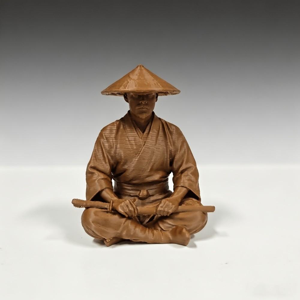 3D Printed Ninja Ornaments Dark Style Zen Statue Creative Warrior Figurine Office