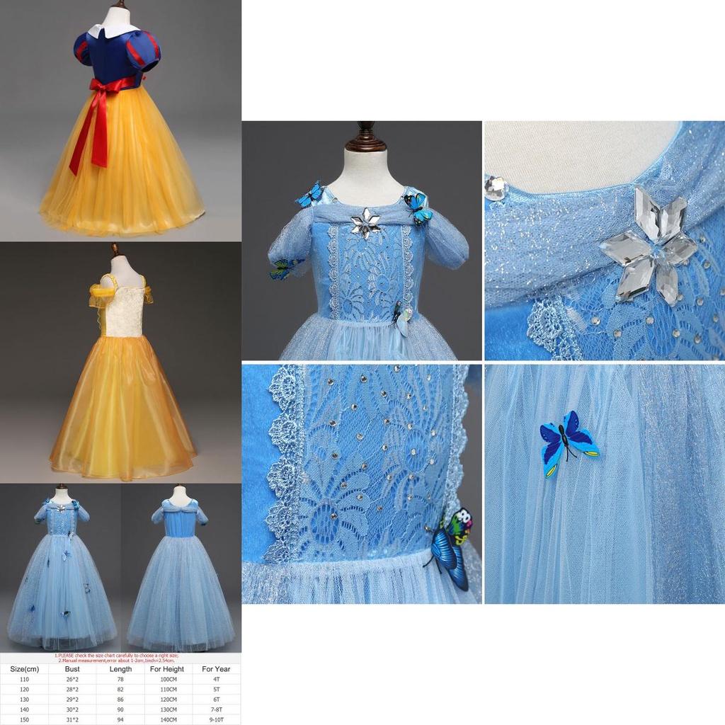 Elegantes Prinzessinnenkleid für Mädchen Perfekt für Cosplay- und Halloween-Partys