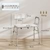 Bathtub Transfer Bench, Height Adjustable with 10 Levels, White