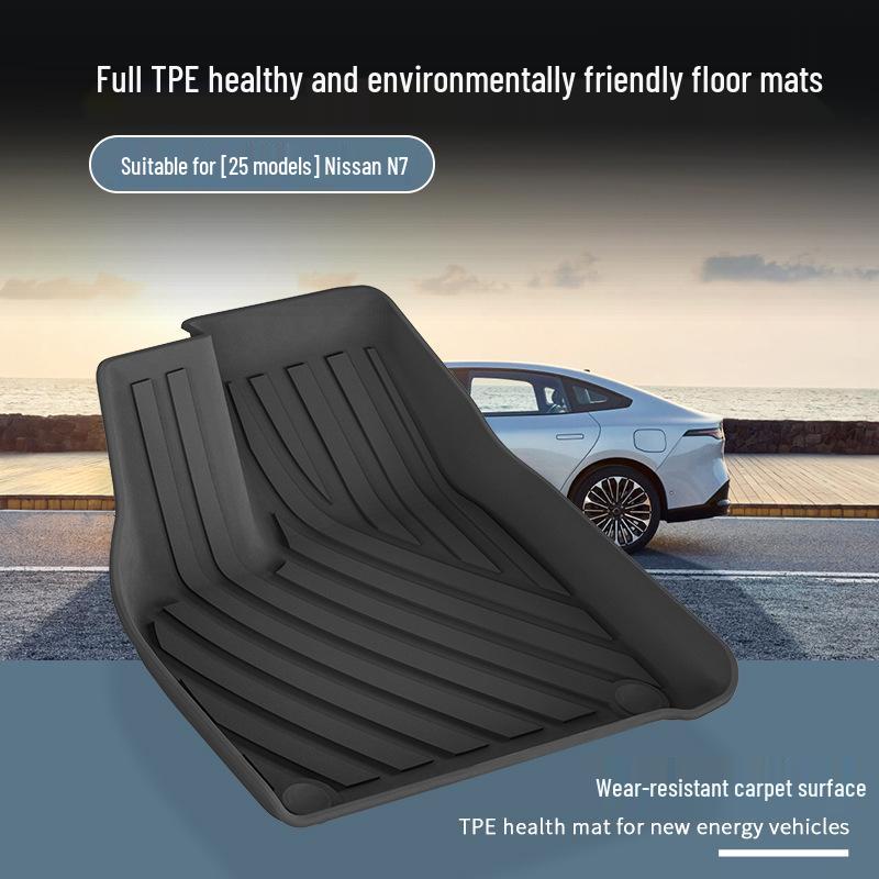 Nissan N7 Floor Mats: Wear-Resistant, Eco-Friendly TPE for 25 Models, Includes Trunk Mat