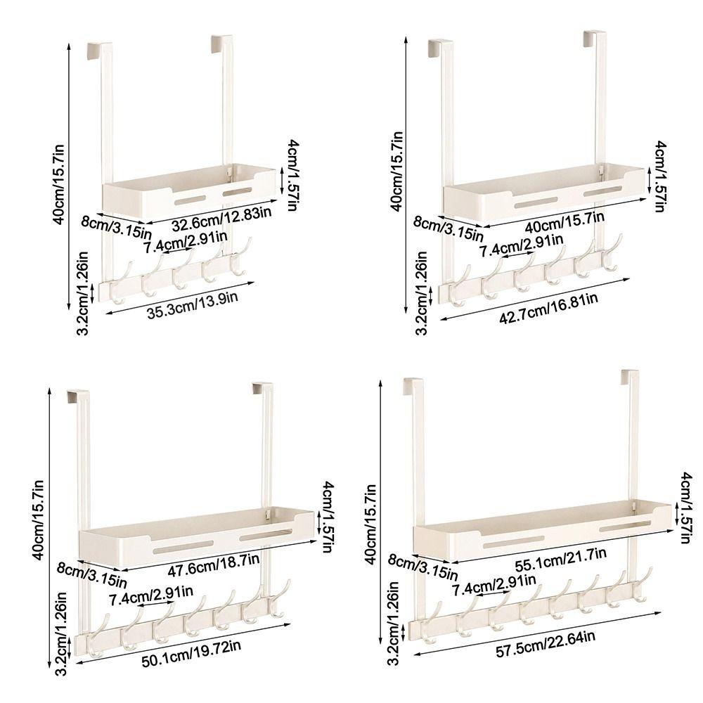 No Drill Over The Door Hook Rack Aluminum Door Organizer Hanging Hook Rack Bedroom Organization