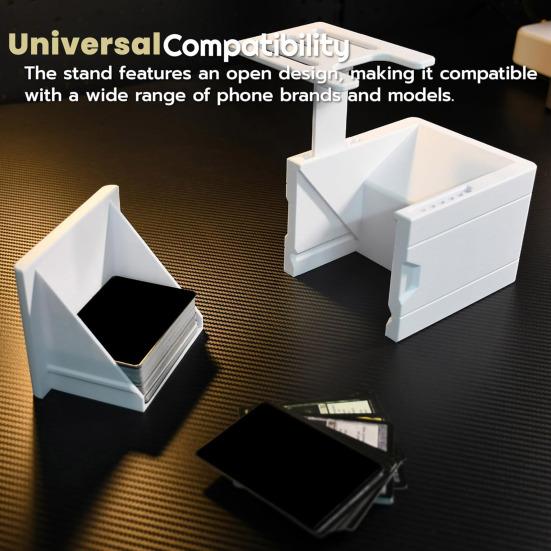 TCG Card Scanner Phone Holder 3D Printed PLA Stand for ManaBox App Smooth Scanning Clog-Free Trading Cards Collection Organizer
