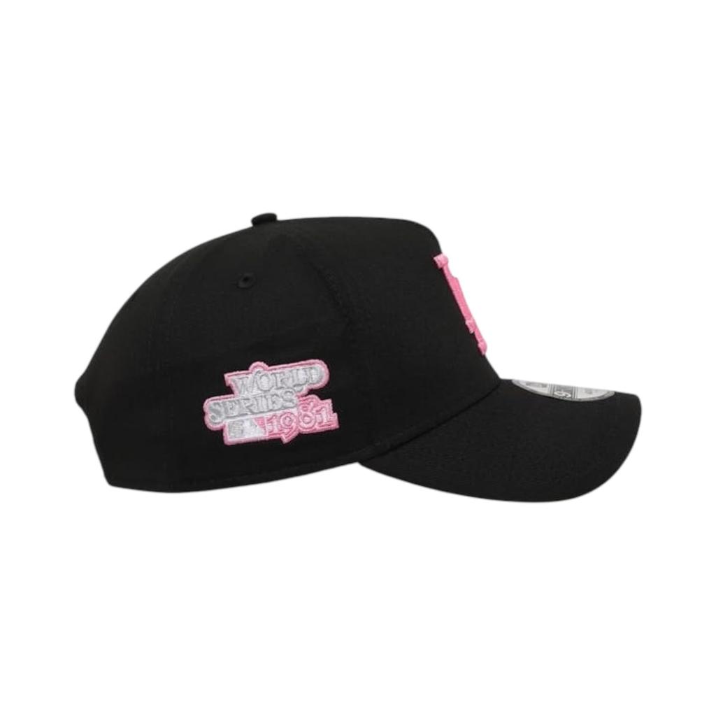 New Era LA Yankees MLB 9FORTY Snapback Cap Free Dodgers/NY Black/Pink (JP, Alphabet, Size, LA-Black/Pink) [Used]