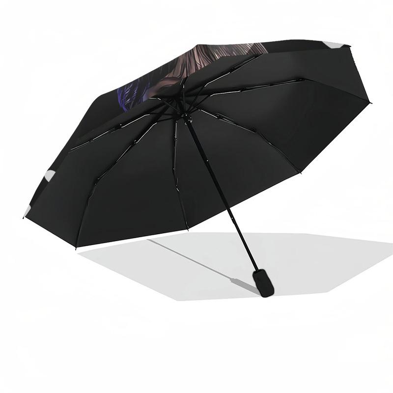 Wednesday Addams Themed Automatic Opening and Closing Umbrella, Compact Travel Umbrella, Lightweight and Portable, Suitable for Beach Commut
