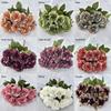 Multicolor Carnation Artificial Flower Silk Petal 9 Heads Simulation Plants Desktop Ornament Floral Arrangement