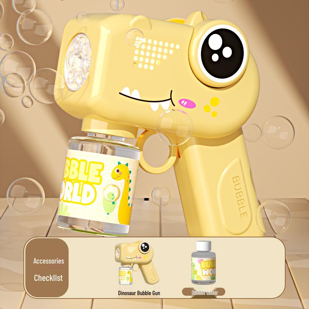New Light-Up Dinosaur Bubble Machine: Kids  Automatic Handheld Bubble Gun Toy