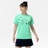 Mizuno Table Tennis Game Short JTTA Biscay Green Shirt, Sleeve, Certified, Moisture-Wicking, Quick-Drying, Unisex, 82JAC111,