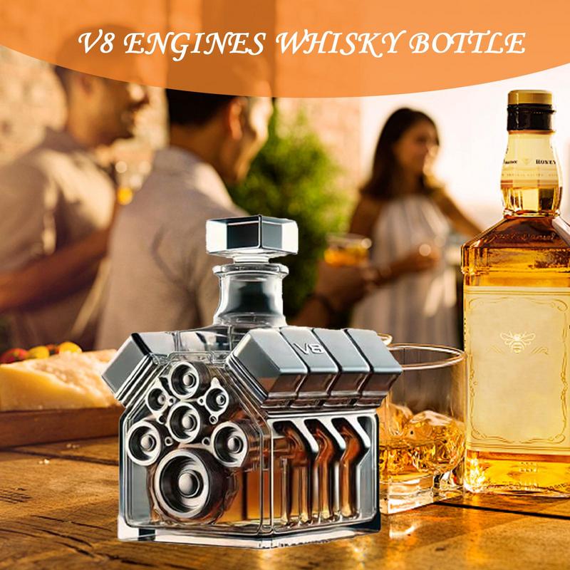 V8 Wine Bottle Hiskey Decanter V8 Engines Shape Alcohol Decanter Wine Dispenser Table Wine Decoration Bar Accessories