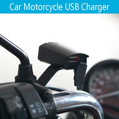 Motorcycle Handlebar Mobile Phone Charger Single USB12V Waterproof Power Supply Socket Rearview Mirror Modification Accessories
