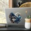 Autoaufkleber Majestätischer Adler und Wolf Vinyl-Aufkleber Wasserdicht Heckscheibe Motorrad Wohnmobil Stoßstange LKW Laptop Dekoration JM98