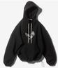 Stoneheart String Mid Length Hoodie - Black