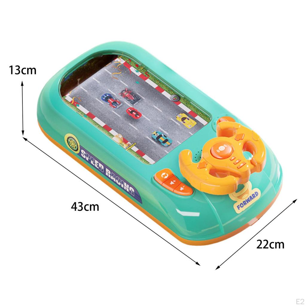 Electric Simulation Steering Wheel Toy Electronic Adventure Breakout Games Sounding for Boys 4-6