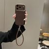 Niche Ins Dark Brown Moon Pit Pattern Star Hand Rope Apple 16promax Mobile Phone Case IPhone14/13 Anti-drop 15