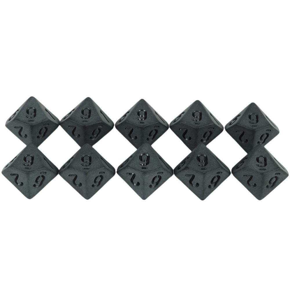Black Dice D4-D20 Polyhedral Dice Set Club Game Dices 10pcs Role Playing Dices