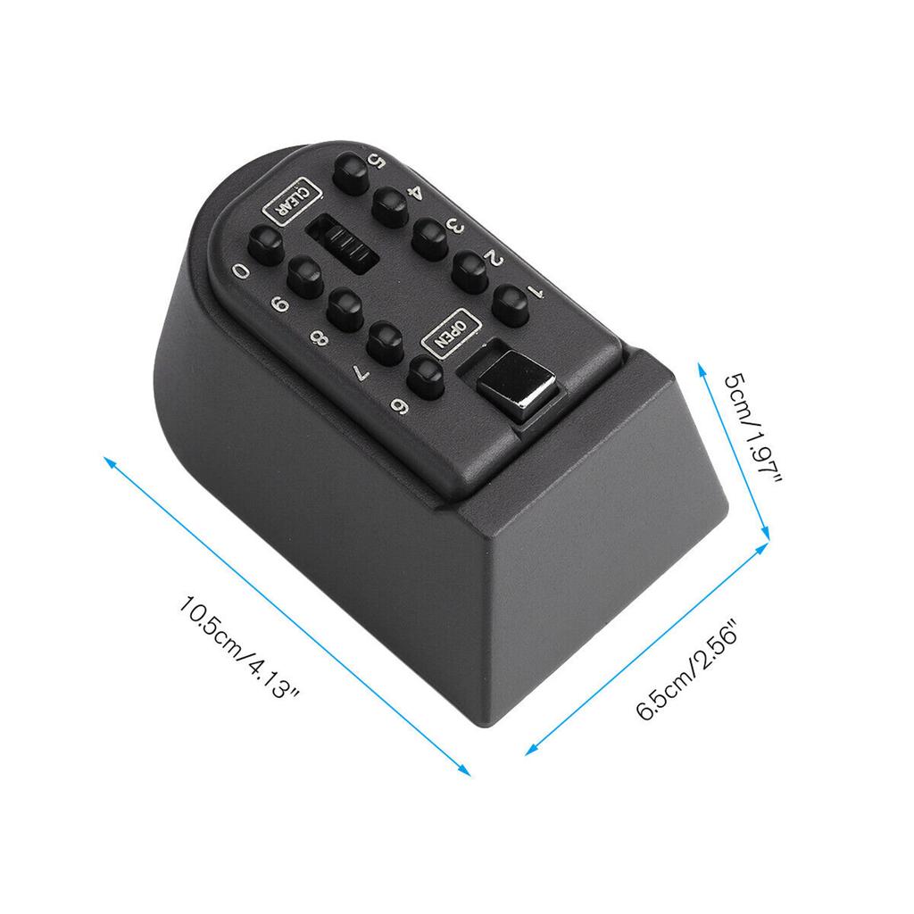 Key Lock Safe Box Outdoor Storage Box With Code Weatherproof Aluminum Alloy Password Security Case