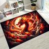 Magic Dragon Mythology Art Chinese Loong Cartoon Rug for Bedroom Living Room Sofa Home Doormat Decor, Large Non-slip Floor Mat
