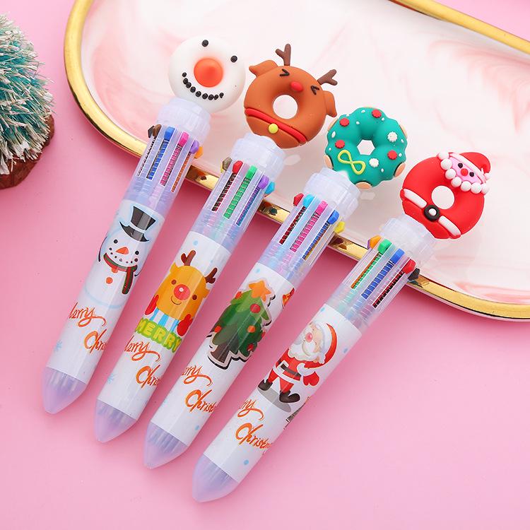 Colorful Christmas Ballpoint Pen - Creative, Multifunctional Stationery for Students & Office Use