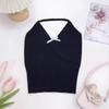 Pure Desire Style Bow Design Sense Neck Wear Sling Vest Female Spice Girl Slim Fit Versatile Beautiful Short Top