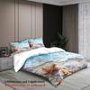 3pcs Sunny Blue Duvet Cover With 2 Pillowcases 3D Printed Starfish Beach Bedding Sets Cmoforter Not Included Room Decoration