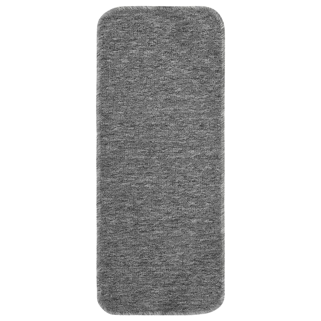 Vidaxl Antypoślizgowe Nakładki Na Schody, 15 Szt., 60X25 Cm, Szare