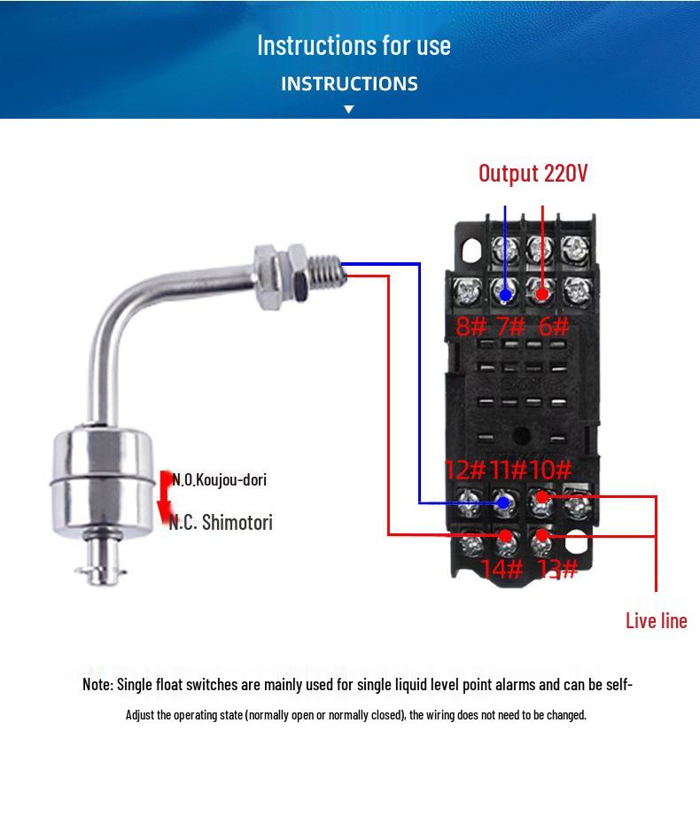 Stainless Steel 304/316 Side-Mounted Adjustable Float Level Sensor