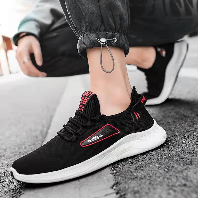 Trendy Shoes New Men's Shoes Autumn New Breathable Fly-woven Casual Sports Shoes Men's Running Shoes Trend