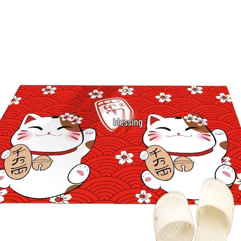 Cross Cartoon Anti-slip Water Absorbent Quick Dry Floor Mat for Bathroom & Entrance