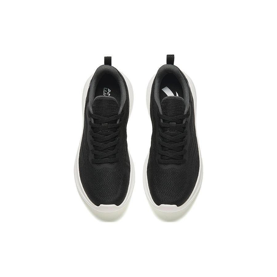Anta Round Toe Lace-Up Shock Absorbing Wear-Resistant Low-Top Training Shoes Women Sneakers Black 122417790-3
