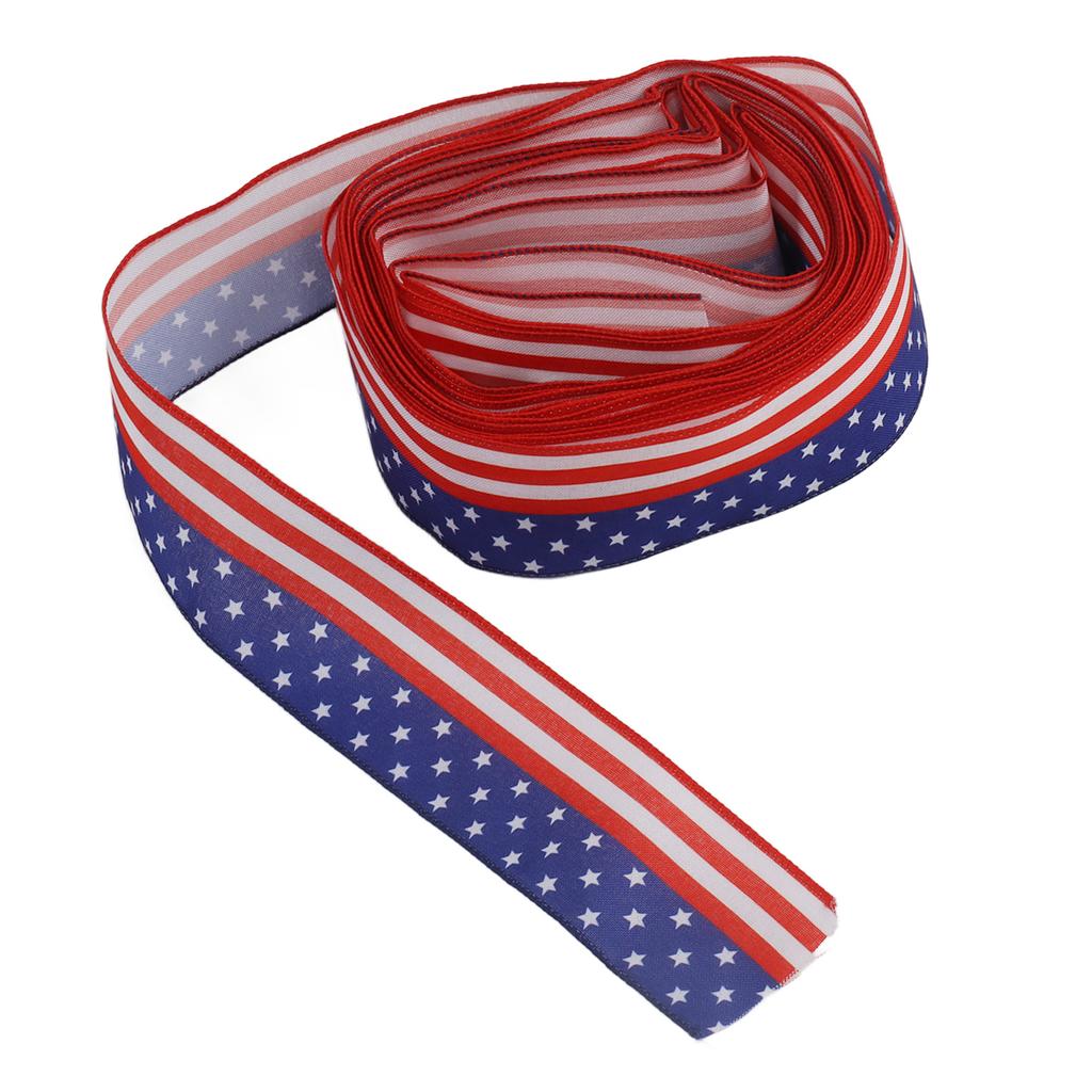 Patriotic Ribbon 6.5cm Width 10m Length 4th of July Independence Day for Decoration