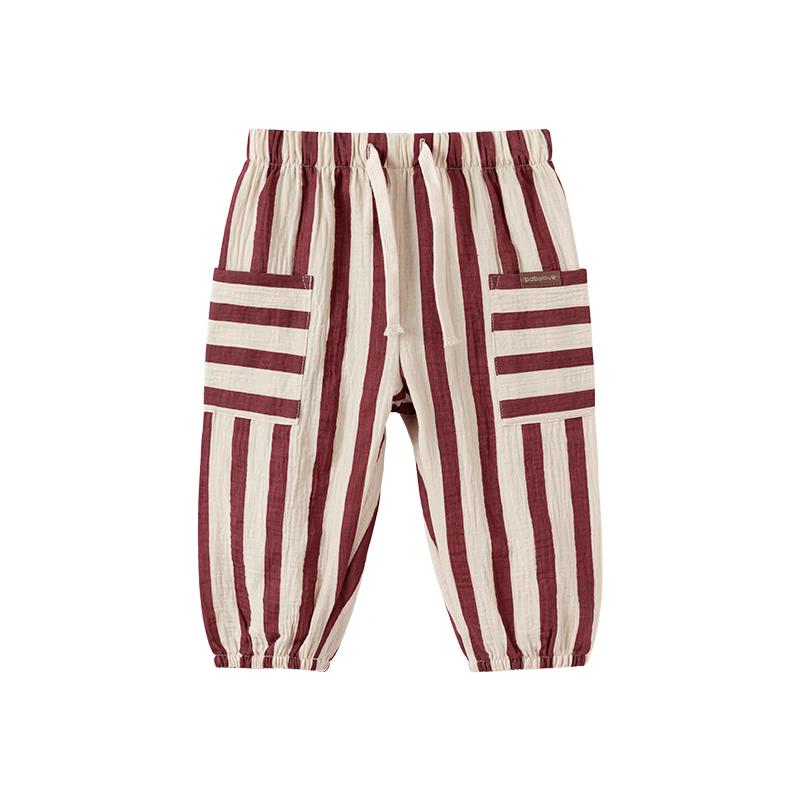 Babylove Striped Cotton Gauze Mosquito Repellent Jogger Pants 100
