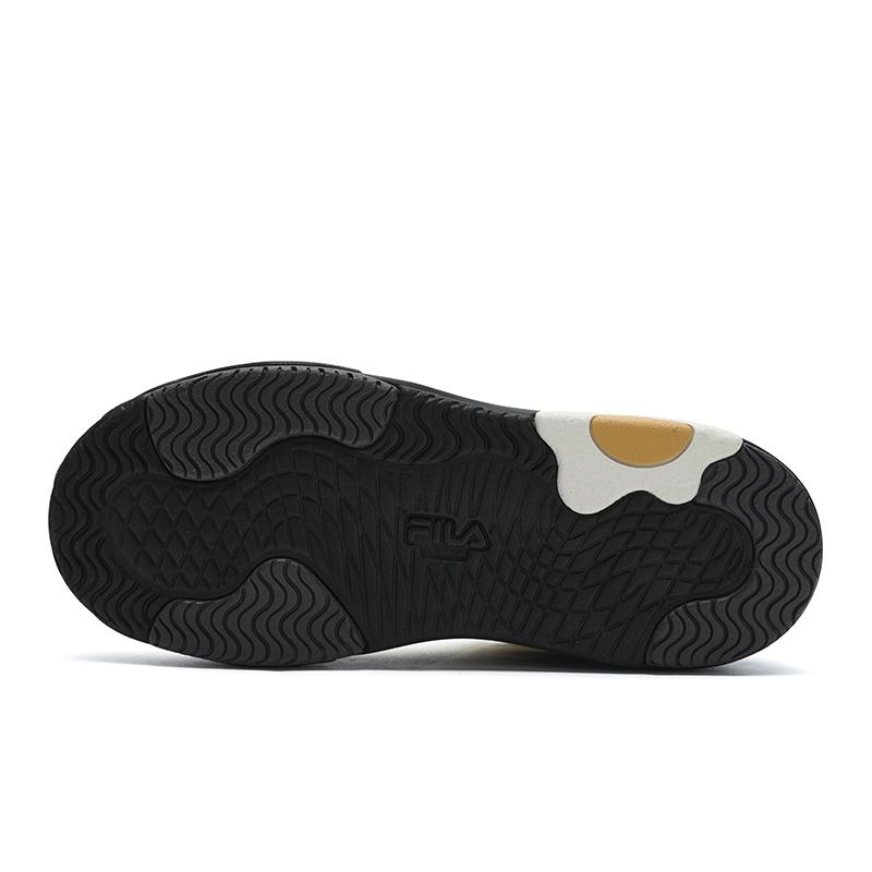 New FILA OMELETTE Egg Bag Shoes Low Top Skateboard Shoes Women's Black White F12W532207FGB