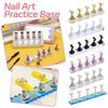 Nail Acrylic Practice Base, Bottom Nail Holder, High Transparent Wavy Nail Plate Display Stand, Thickened Nail Chess Piece Nail Holder