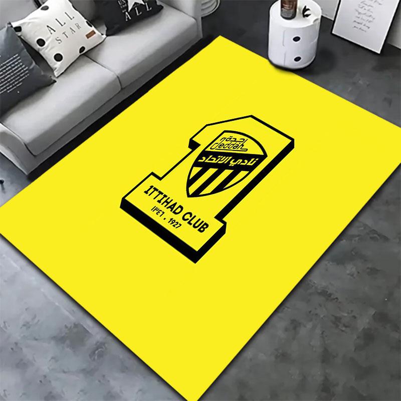 Al-Ittihad FC Carpet Rug for Living Room Bedroom Home Sofa Decoration,Kids play Non-slip Floor Mat