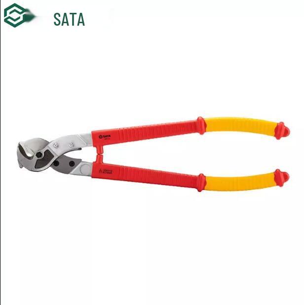 SATA Insulated Cable Ratchet Cutters & Electrician Scissors (Models 93115, 93116, 93117) 93117
