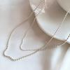 Two Silver Ball Necklaces for Women (Separate and Together)