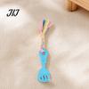 Teeth Cleaning Toys for Small Dogs Spatula Shaped Dog Chew Toy with Braided Fabric Rope, Interactive Puppy Teething Pet Molar Bite Toy, Medium Stress