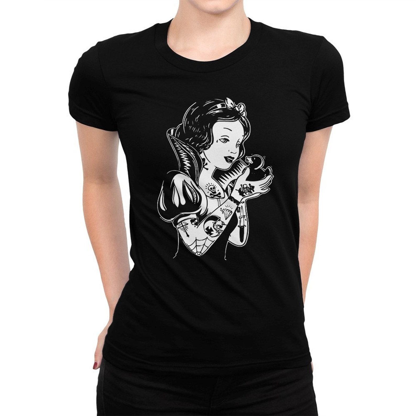 Tattooed Snow White Rock T-Shirt, Men s Women s All Sizes (pfa-297) L
